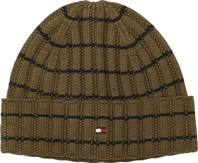 Men's Texture Rib Stripe Cuff Hat