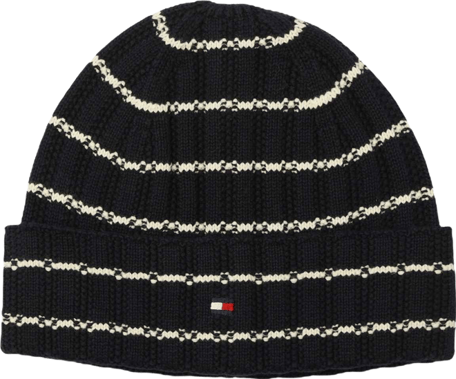 Men's Texture Rib Stripe Cuff Hat
