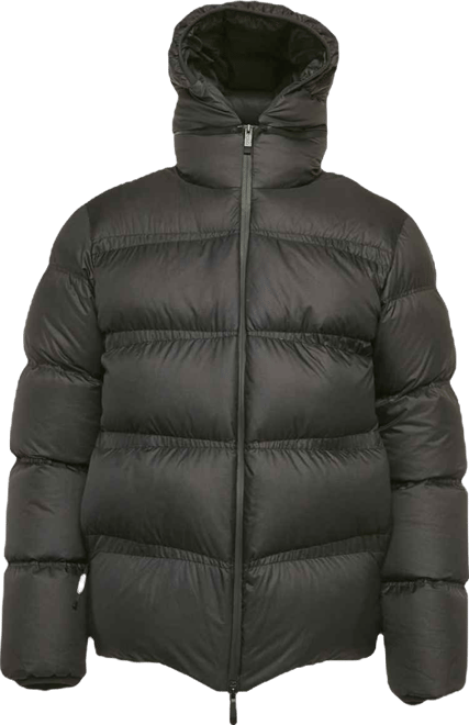 Men's Black Nylon Puffer Down Masac Jacket