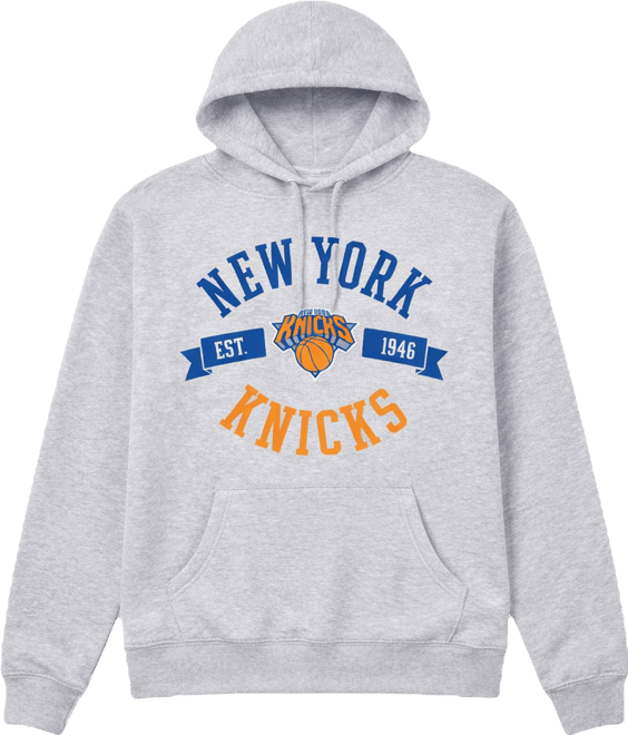 Women's Heather Gray New York Knicks City Pullover Hoodie