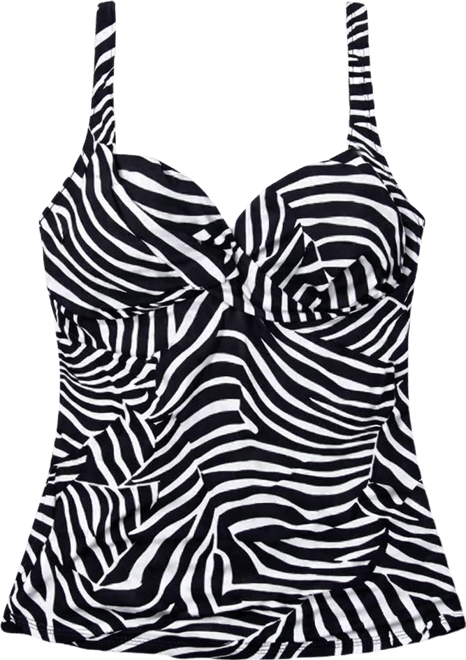 Women's Drape Front Tankini Top