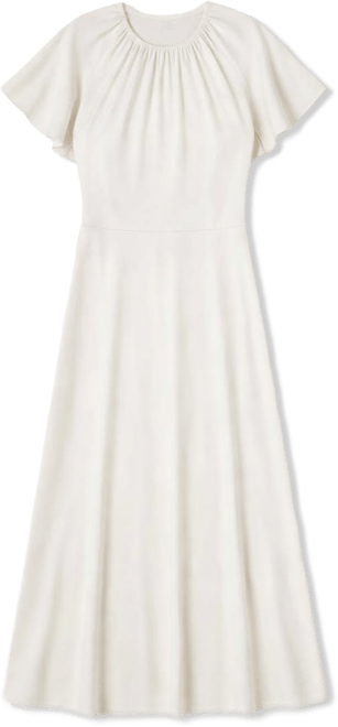 Women's Danica Crewneck Flutter Sleeve Cap Midi Dress