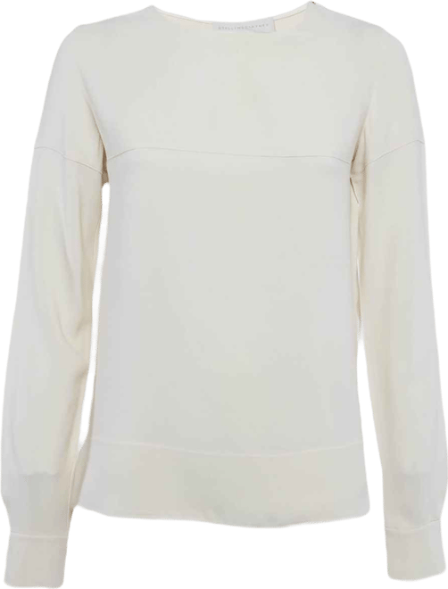 Women's Beige Crepe Long Sleeve Blouse