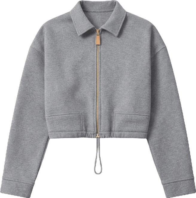 Women's Polo Zip-Up Sweatshirt