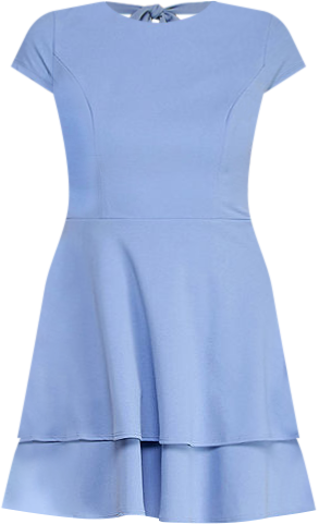 B. Smart Bow Back Womens Juniors Crew Neck Short Sleeve Cap Fit + Flare  Dress - JCPenney