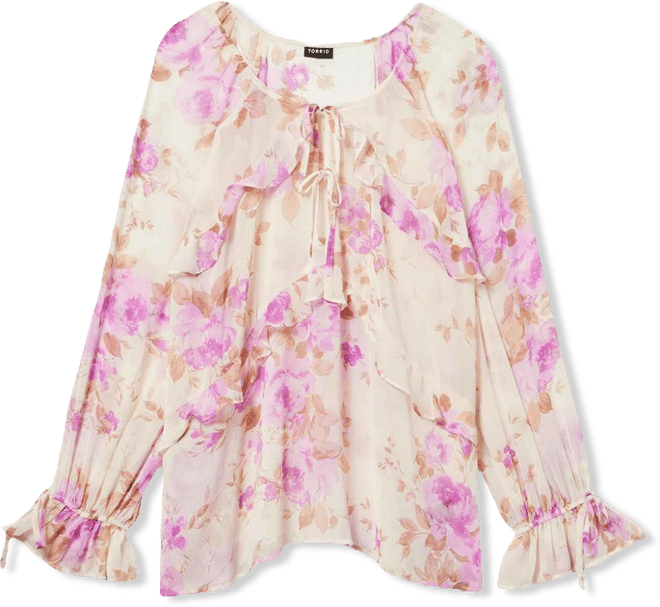 Plus Size - Raglan Ruffle Blouse - Torrid