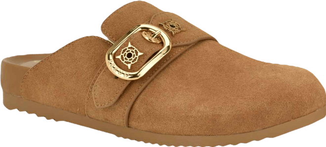 Womens Galavanta Buckle Slip-On Flat Clogs
