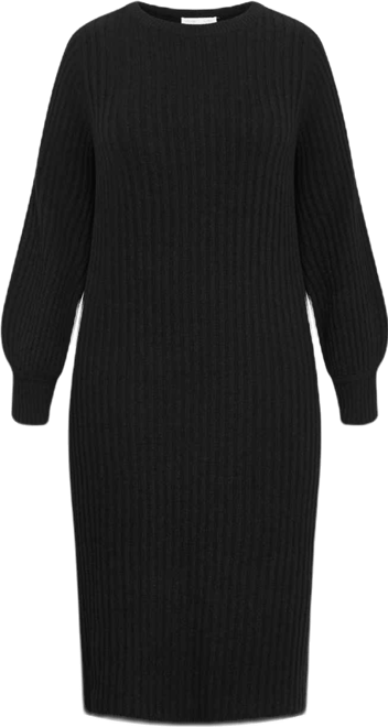 Plus Size Sarah Long Sleeve Rib Dress