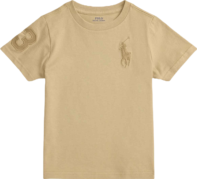 Boys' 2-7 Embroidered Big Pony Crewneck T-Shirt