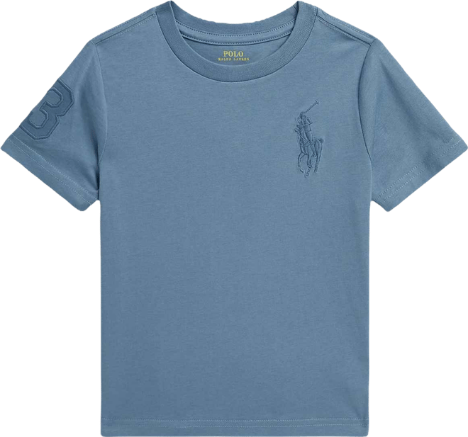 Boys' 2-7 Embroidered Big Pony Crewneck T-Shirt