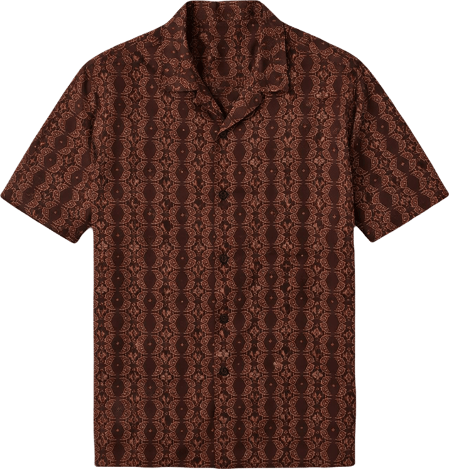 Men's Sandro Printed Short-Sleeve Camp Shirt
