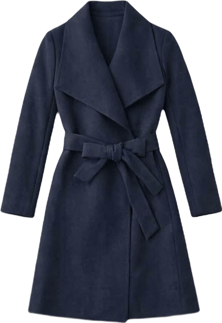 Women's Belted Wing Collar Trench Coat