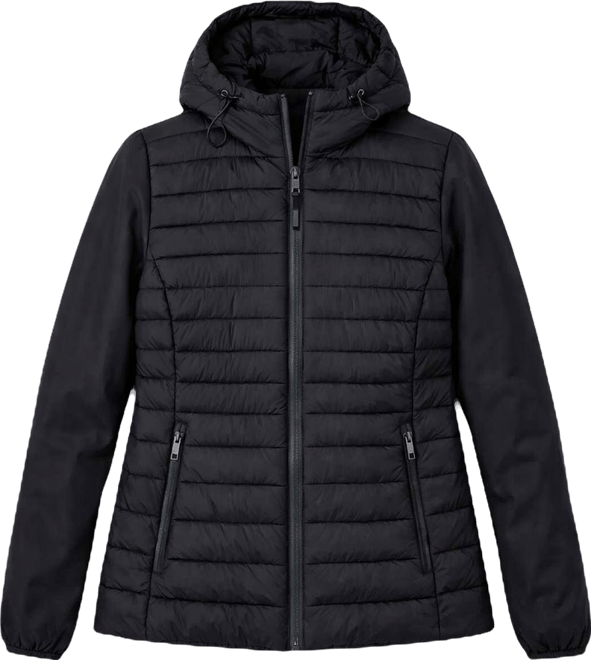 Women's Mixed-Media Packable Coat