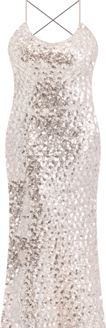 to the Dress Plus Size V-Neck Sequin Sleeveless Gown