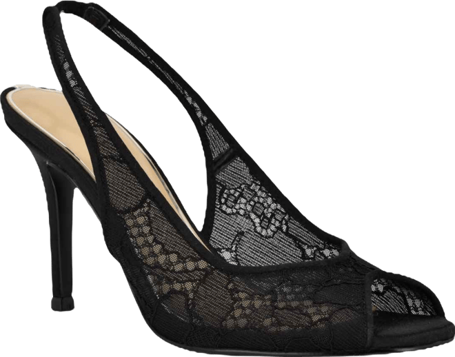 Women's Kisco Peep Toe Slingback Stiletto Pumps