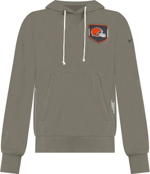 Women's Olive Cleveland Browns 2025 Salute to Service Sideline Standard Issue Dri-fit Hoodie