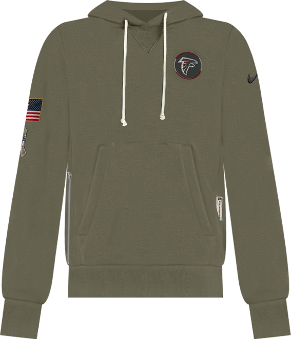 Women's Olive Atlanta Falcons 2025 Salute to Service Sideline Standard Issue Dri-fit Hoodie