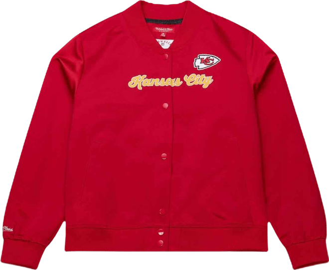 Women's Red Kansas City Chiefs Full-Snap Satin Jacket