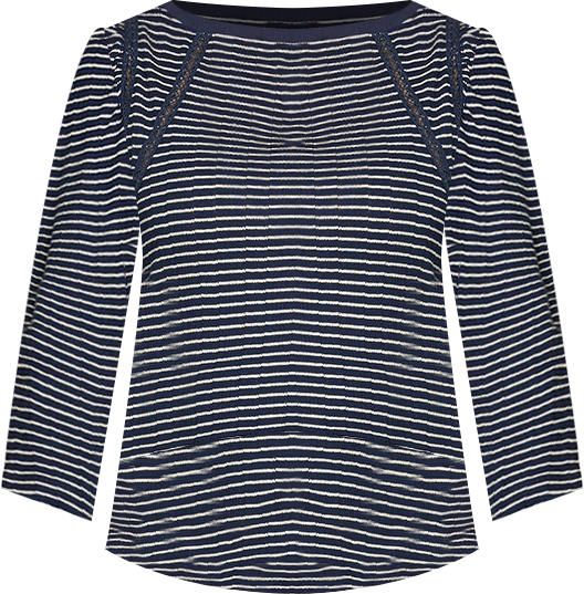 Women's Stripe Boat Neck Top