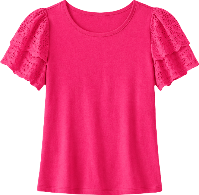 Women's Crewneck Knit-To-Woven T-Shirt