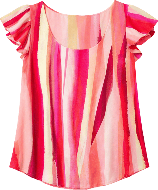 Women's Flutter Sleeve Scoop Neck Top