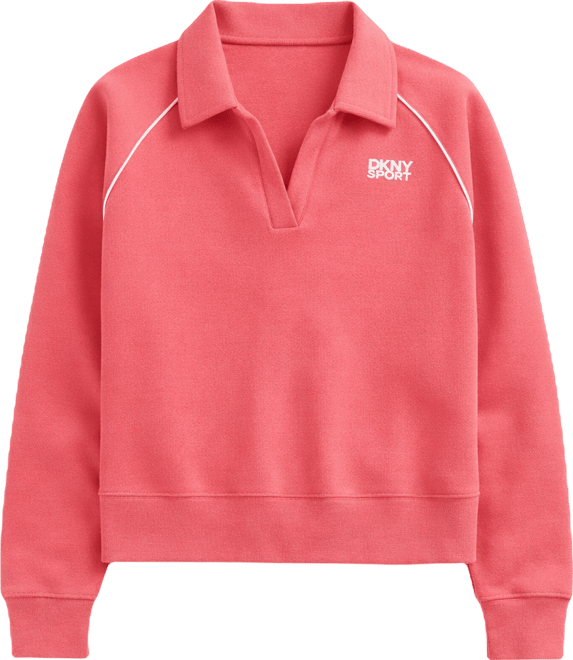 Women's Hd Logo Piped Polo Sweatshirt