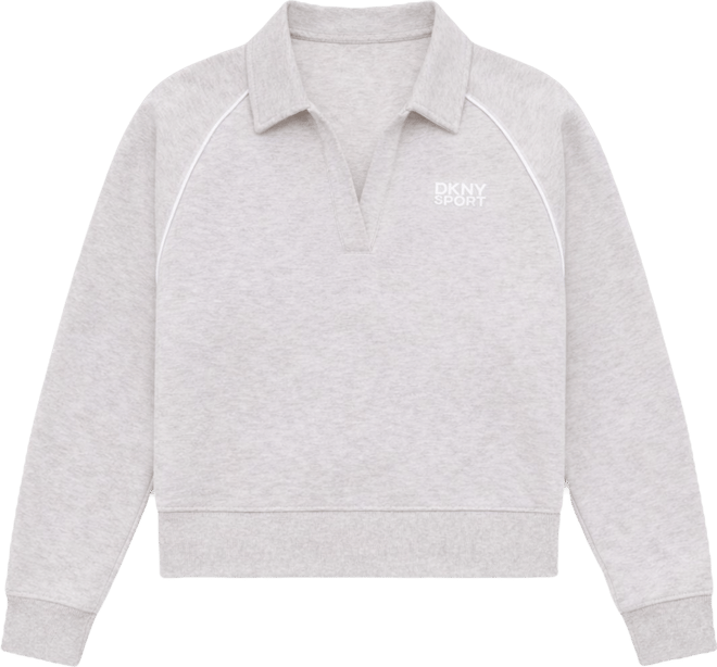 Women's Hd Logo Piped Polo Sweatshirt