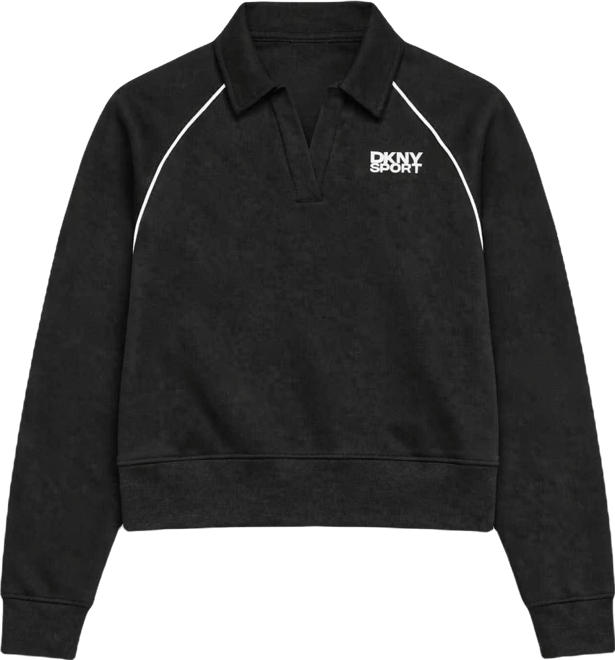 Women's Hd Logo Piped Polo Sweatshirt