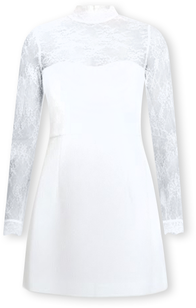 Six Stories Women's Lace Sleeve Cup Detail Mini Dress - Macy's