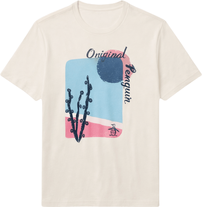 Men's Cactus Graphic-Print Crewneck T-Shirt