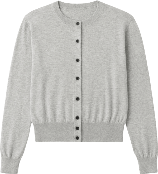 Women's Round-Neck Silk Cashmere Cardigan