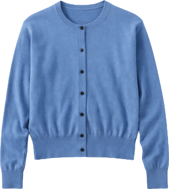 Women's Round-Neck Silk Cashmere Cardigan