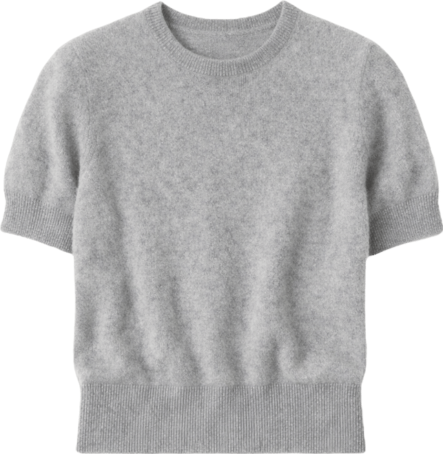 Women's Brushed Cashmere Short-Sleeve Sweater