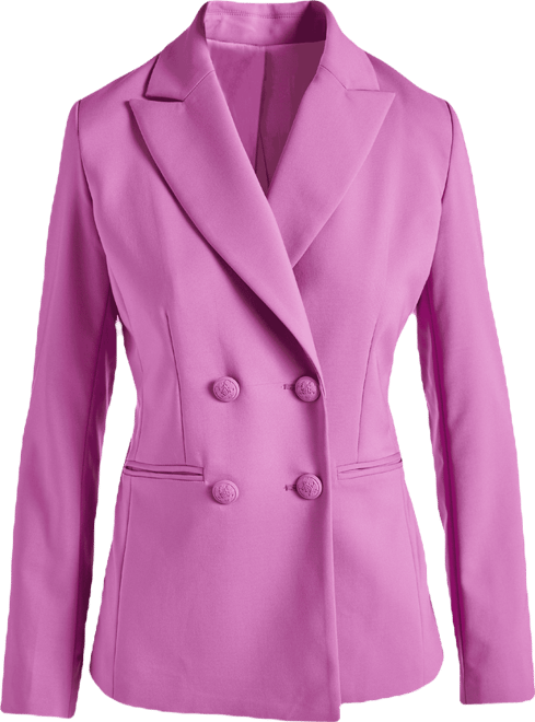 Chic Modern Double Breasted Blazer Radiant Orchid | Boston Proper