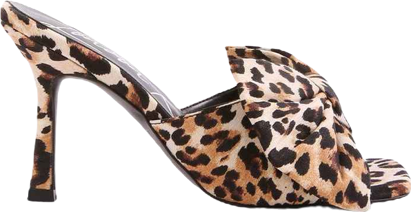 Womens Wonderbuz High Heeled Bow Slider Sandals