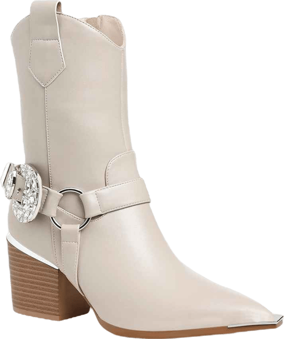 Woodstock Diamante Embellished Pin Buckle Boots