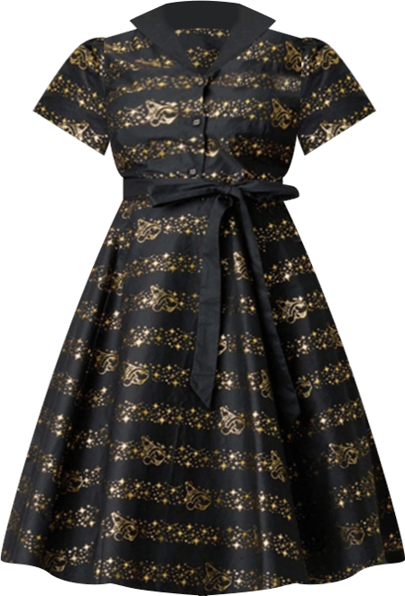 Plus Size 1950s Collared Shirt Dress