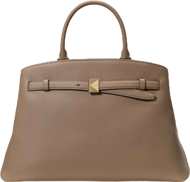 Deco Large Pebbled Leather Satchel