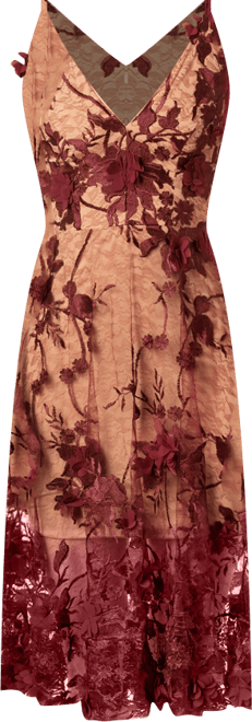 Audrey Floral Applique Lace Dress