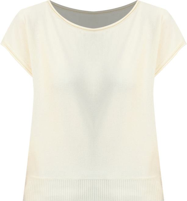 Juniors' Boat-Neck Cap-Sleeve Sweater