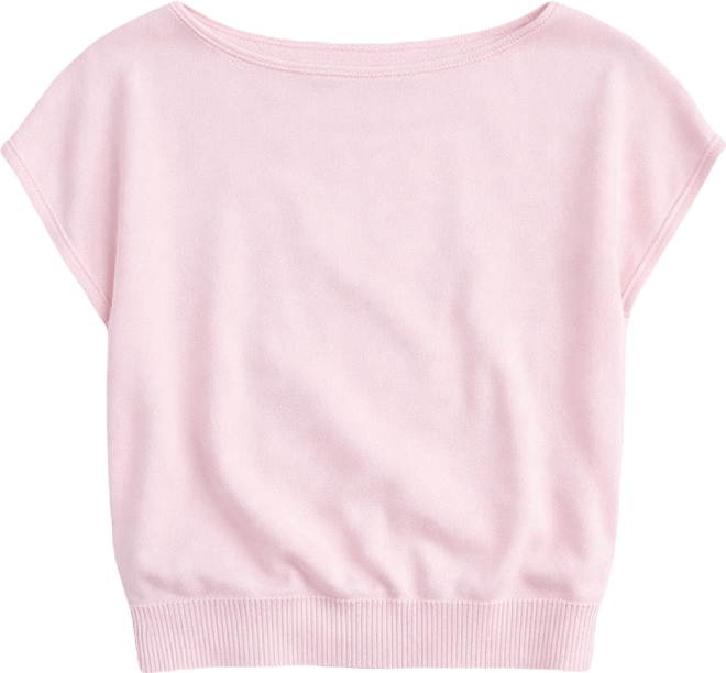 Juniors' Boat-Neck Cap-Sleeve Sweater