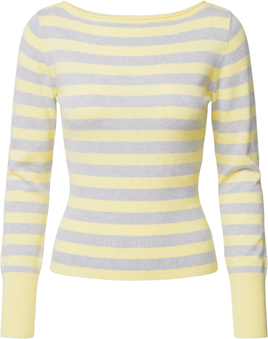 Juniors' Boat-Neck High Rib Start Striped Sweater