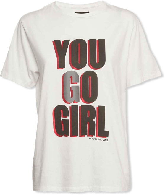 Women's White Printed Jersey Crewneck T-Shirt