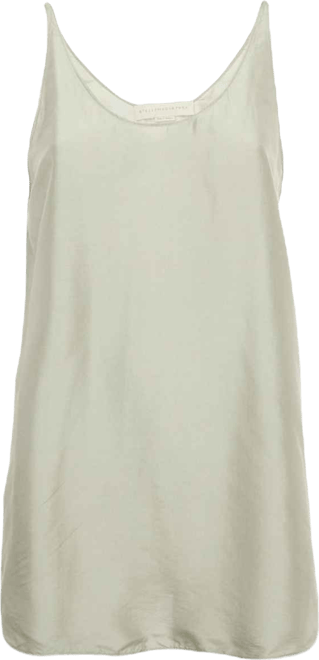 Women's Grey Silk Sleeveless Top