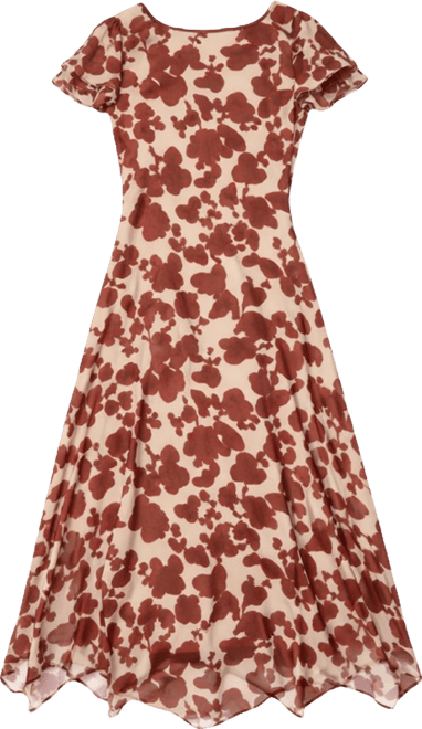 Women's Kaelith Ruffle Sleeve Midi Dress