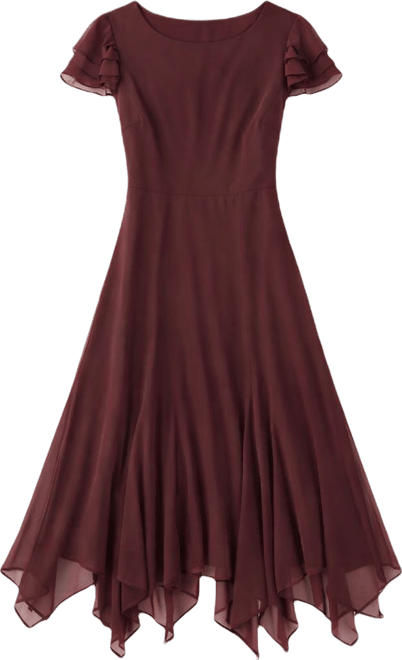 Women's Kaelith Ruffle Sleeve Midi Dress