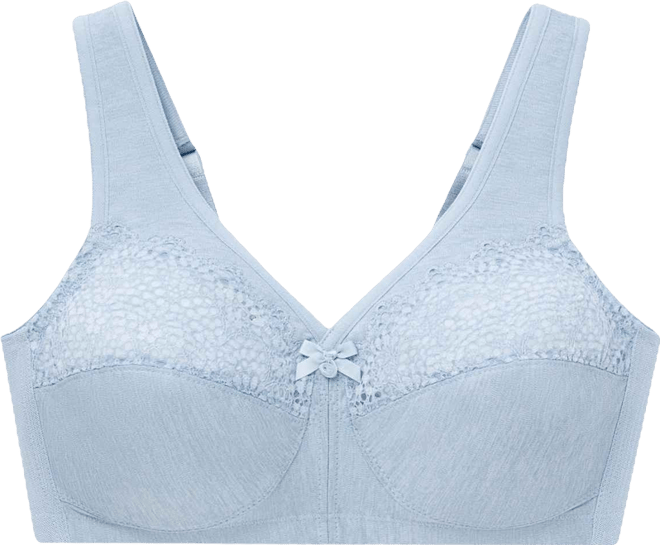 Women's Full Figure Plus Size Magic Lift Moisture Control Wirefree Bra 1064