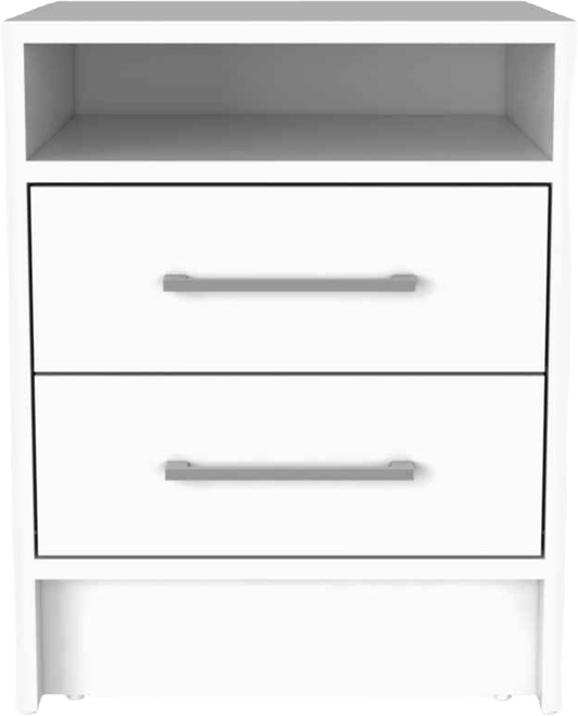 Eter Nightstand, Superior Top, Two Drawers