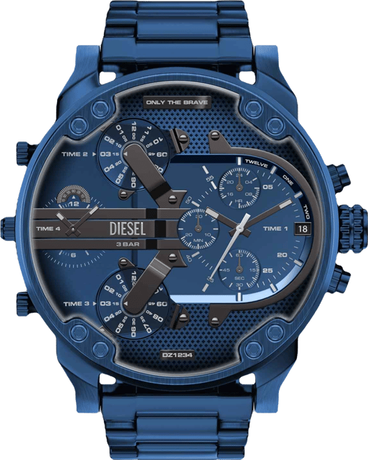 Men's Mr. Daddy 2.0 Quartz Multifunction Blue Stainless Steel Watch, 57mm