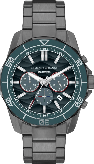 Armani Exchange Men's Quartz Chronograph Gunmetal Stainless Steel Watch, 44mm